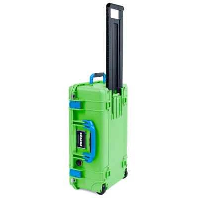 Lime Green & Blue Pelican 1535 air case No Foam. With wheels.
