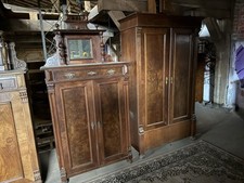 Gründerzeit Aufsatz Vertiko Nussbaum 