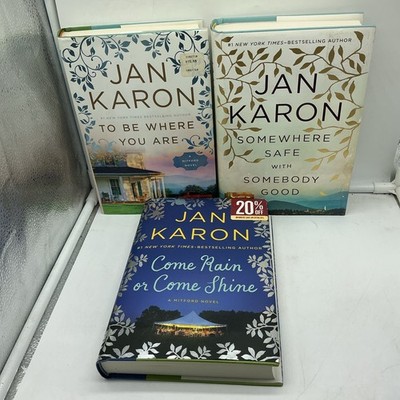 Jan Karon Hardcover Book Lot of 3: To Be Where You Are , Come Rain or Shine, +1