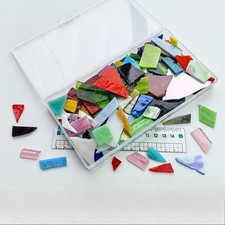 100/200g Stained Mosaic Tiles Glass Piece Colored For Art Crafts Home Decor Bulk