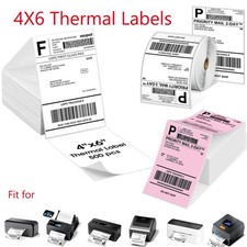 500/1000PCS 4" x 6" Direct Thermal Shipping Label fit for VRETTI MUNBYN Phomemo