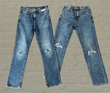 2 Pair Old Navy Boys 16 Slim Blue Jeans 360 Stretch Adjustable Waist One is NWT