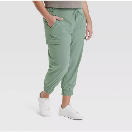 All in Motion Women's Stretch Woven Tapered Cargo Pants size XXL