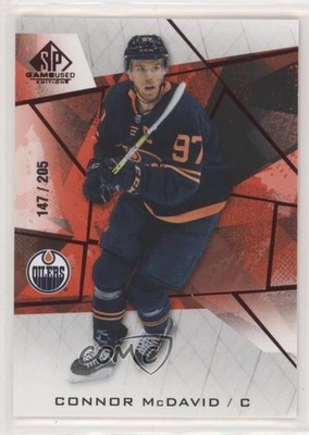 2021-22 Upper Deck SP Game Used Red Fragment 147/205 Connor McDavid #1 00d2
