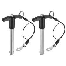 2Pcs T Handle Lock Pins, 9.5mm x 60mm Stainless Steel Button Quick Release Pin