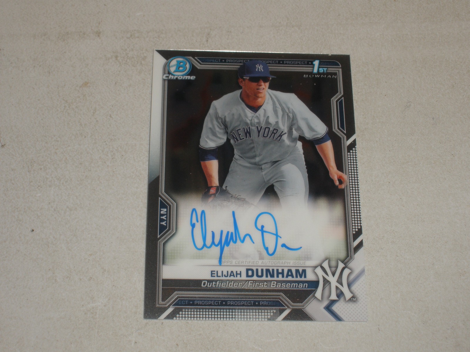 2021 Bowman Chrome Prospects Autograph Auto #ED Elijah Dunham