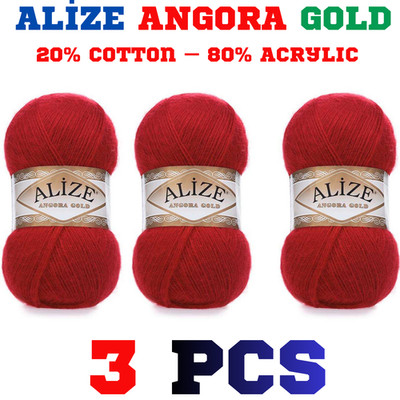 ALIZE ANGORA GOLD 106 RED Pink Yarn Color, 80% acrylic, 20% wool,sweaters