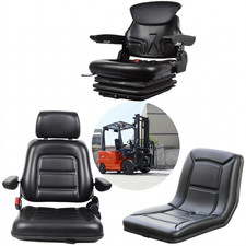 Universal Adjustable Black Forklift Seat With Backrest For Tractor Excavator Usa