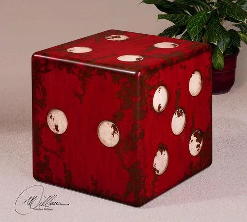 Dice - 18.75 inch Accent Table - 18.75 inches wide by 18.75 inches deep Accent - Picture 3 of 5