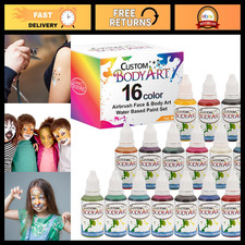 16 Color Body Art Paint Set - 1 oz Water-Based Face  Body Paint for Kids  Adul