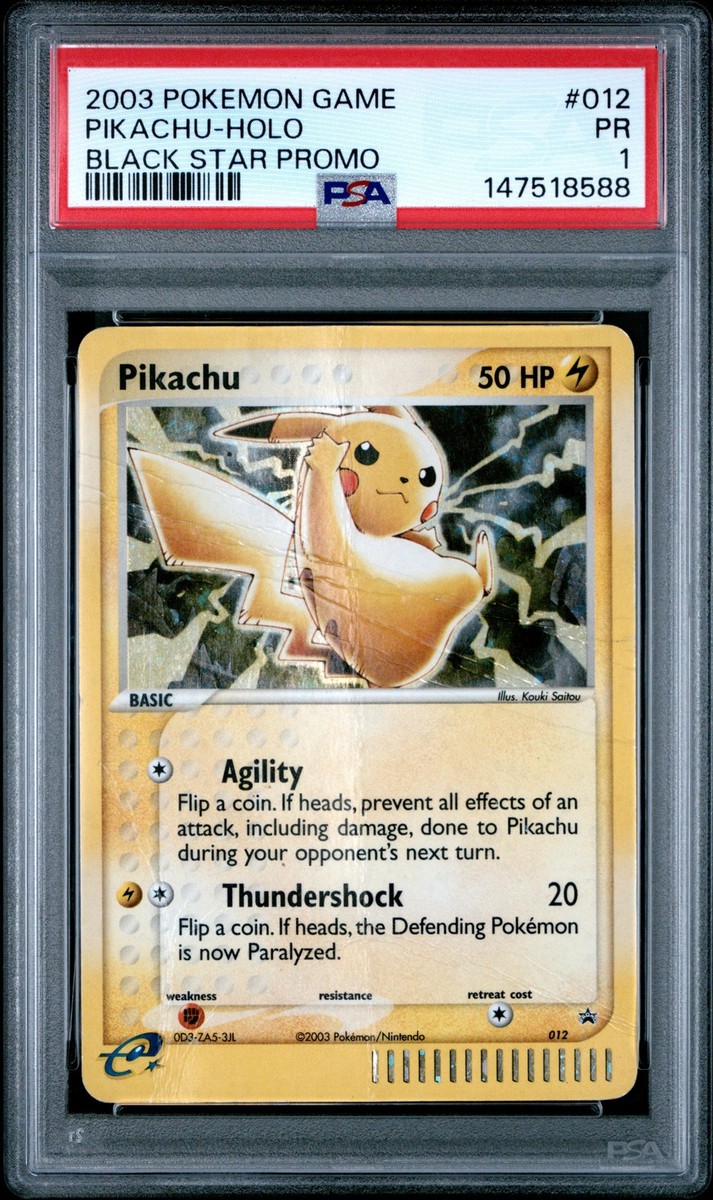 2003 POKEMON BLACK STAR PROMO #012 PIKACHU-HOLO PSA 1 | eBay
