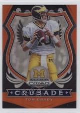 2020 Panini Prizm Draft Picks Crusade Orange Prizm Tom Brady #100 00rs