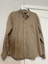 TOMMY HILFIGER VINTAGE BUTTON DOWN SHIRT STRIPED PLAID LARGE