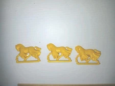 DFC Dragonriders of the Styx Yellow Plastic Fantasy Horses Lot of 3