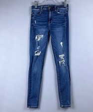 American Eagle Jeans Next Level Stretch Skinny Womens Size 4 Regular Blue