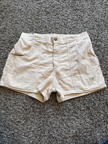 Vintage Ocean Pacific OP Tan Corduroy Longriders Surf Shorts Unisex Size 29