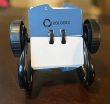 Rolodex 66700 Rolodex Open Rotary Card File 250 1-3/4 x 3 1/4 Cards Black Finish