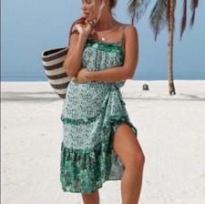 SPELL & THE GYPSY COLLECTIVE Winona Midi Green Dress Size XXS SP18