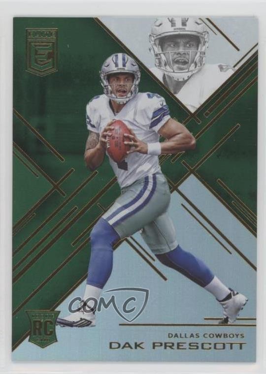 2016 Donruss Elite Elite Rookies Retail Green Dak Prescott #190 Rookie RC 1dm4