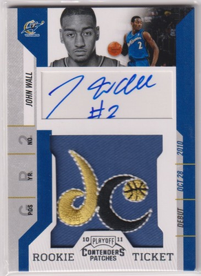 #ad #ad NBA JOHN WALL AUTO 2010 11 PANINI Playoff Contenders Patches Signature Autograph $188.78