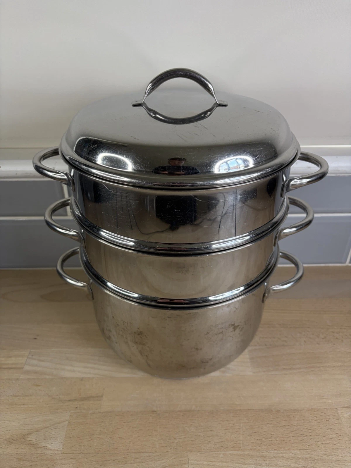 Hackman Finland Stainless Steel 18/10 3 Tier Steamer with Lid Vintage Retro
Opens in a new window or