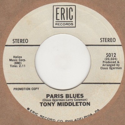 Tony Middleton Paris Blues Eric Demo Soul Northern Motown