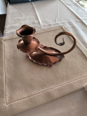 Vintage GREGORIAN Copper Arts & Crafts Hand Craft Candle Holder