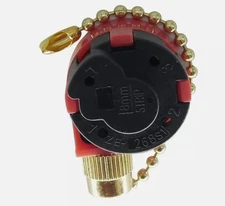 4wire 3-Speed Pull Chain Ceiling Fan Switch for Zing Ear LJY-280A, Manual, To...