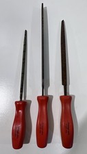 Set Of 3 Snap-on Hf-614 Hf-615 Hf-616 Red Hard File Handles Read