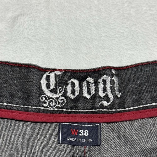 Coogi Australia Jeansshorts Herren 38 grau Denim Jorts bestickte Taschen " - Bild 8 von 10