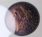 1885-P MORGAN DOLLAR $1 MS65  Rare Toning