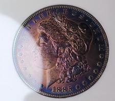 1885-P MORGAN DOLLAR $1 MS65 Rare Toning