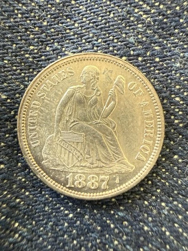 1887 Dime Liberty Seated Uncirculated