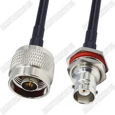 N Male Plug to BNC Female Jack Bulkhead RF Connector Pigtail RG58 Coaxial Cable