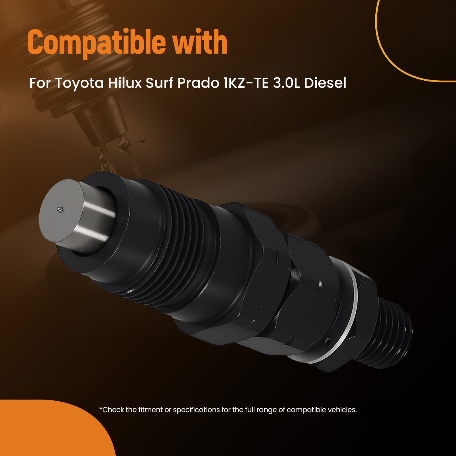 4 Black Injector Assembly for Toyota Hilux Surf 1KZ-TE 23600-67040 thumbnail 3