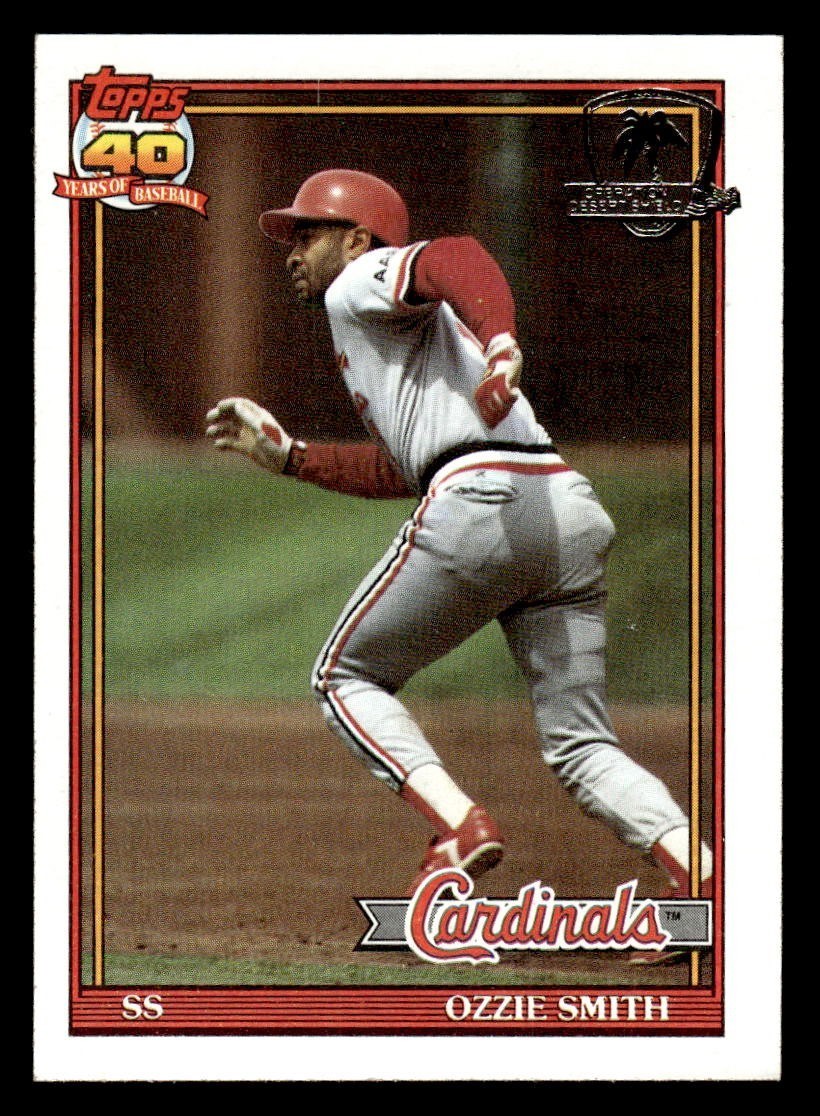 1991 Topps Desert Shield Baseball #130 Ozzie Smith NM/MT *f1