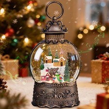 Nativity Scene Christmas Snow Globes, 10.24" Electric Light up Snow Globe Chr...