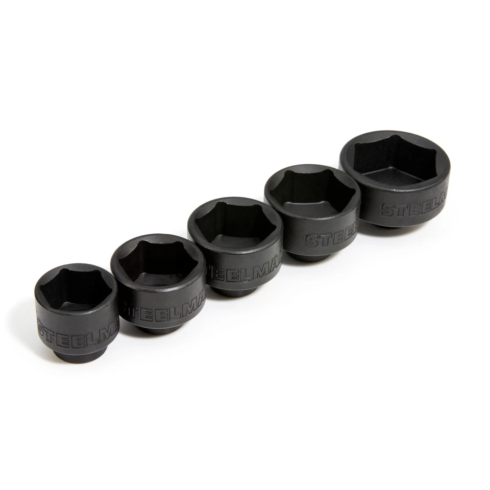 Steelman 5 Piece 3/8 in. Drive Low Profile Oil Filter Socket Set 42275 - Image 2 of 4