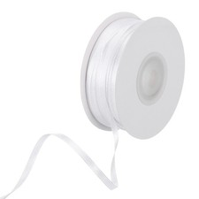 Satin Ribbon 1/8 Inch x 100 Yards White Double Face Satin Ribbon