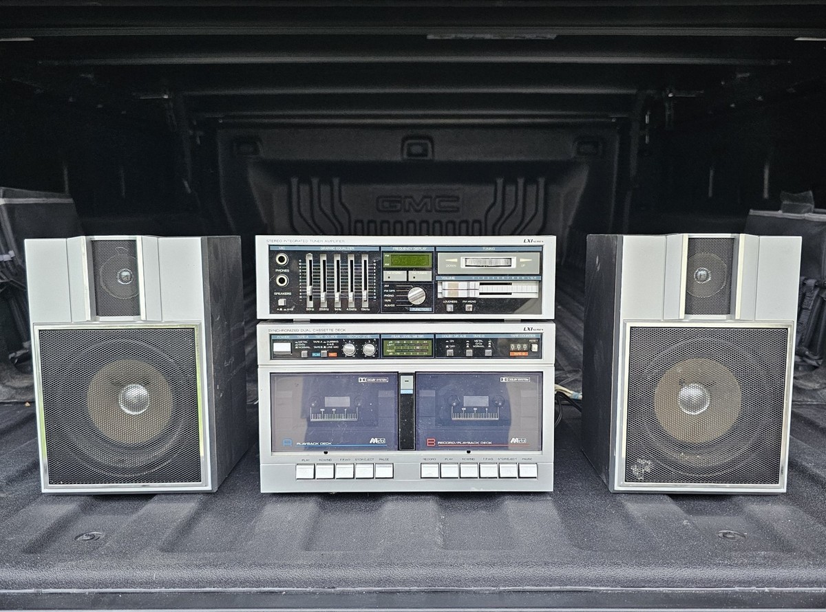Vintage Sears LXI AM/FM Stereo Receiver Double Cassette System