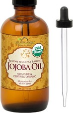 Organic Jojoba Oil, USDA Certified Organic, Cold Pressed Virgin, 4oz, Unrefined