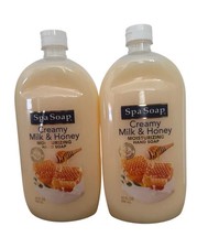 2PackSoap 32oz Liquid Hand Soap Refill Bottles, Milk & Honey 0.78 per fl oz