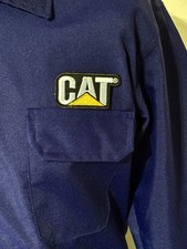 Cat Caterpillar Badged Zipped Navy Boiler Suit Overalls XXL 49-52" Chest