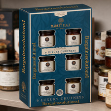 6Pk Market Place Luxury Chutney Festive Selection Box Ideal Xmas Gift Box Set