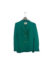 NWT LE SUIT Women's Emerald Green Blazer Jacket Skirt Set Size 10