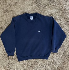 Vintage Nike 90s navy made usa sweatshirt M small swoosh