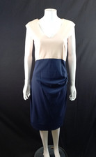 Pied A Terre Nude Pink Navy Dress Occasion Party NEW Size 12 Viscose Blend