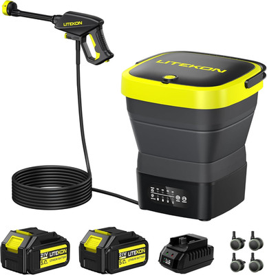 Portable Cordless Pressure Washer 750Psi, 4.5Gal Tank, 6-in-1 Nozzle