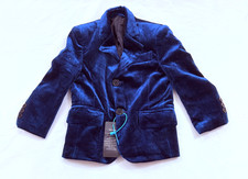 boys blazer size 3 royal blue velvet button f...