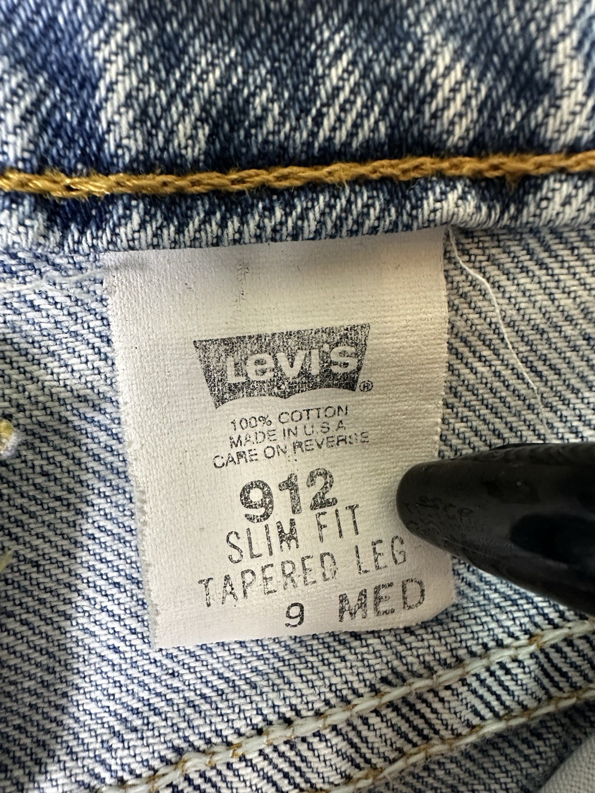 VTG Levi's 512 Jeans Womens 9 High Rise Slim Tapered Made in USA 90s thumbnail 6
